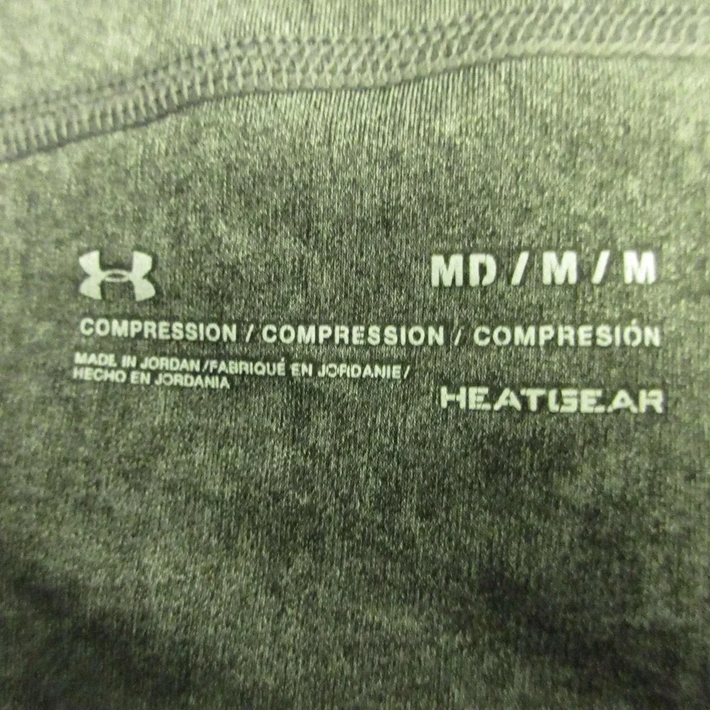Under Armour Leggings Womens Medium Gray Colorblock Compression HeatGear